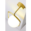 Aplica moderna aurie geometrica abajur sticla opal 1xE14/40W Igon 2043 Jupiter